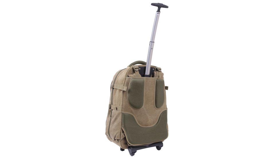Rothco Rolling Canvas Backpack, Khaki, 20056-Khaki