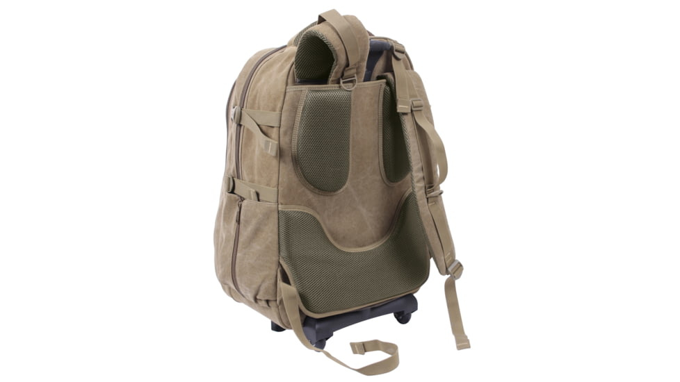 Rothco Rolling Canvas Backpack, Khaki, 20056-Khaki
