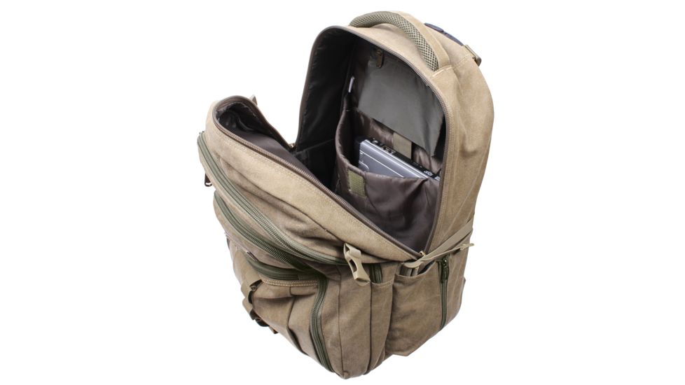 Rothco Rolling Canvas Backpack, Khaki, 20056-Khaki