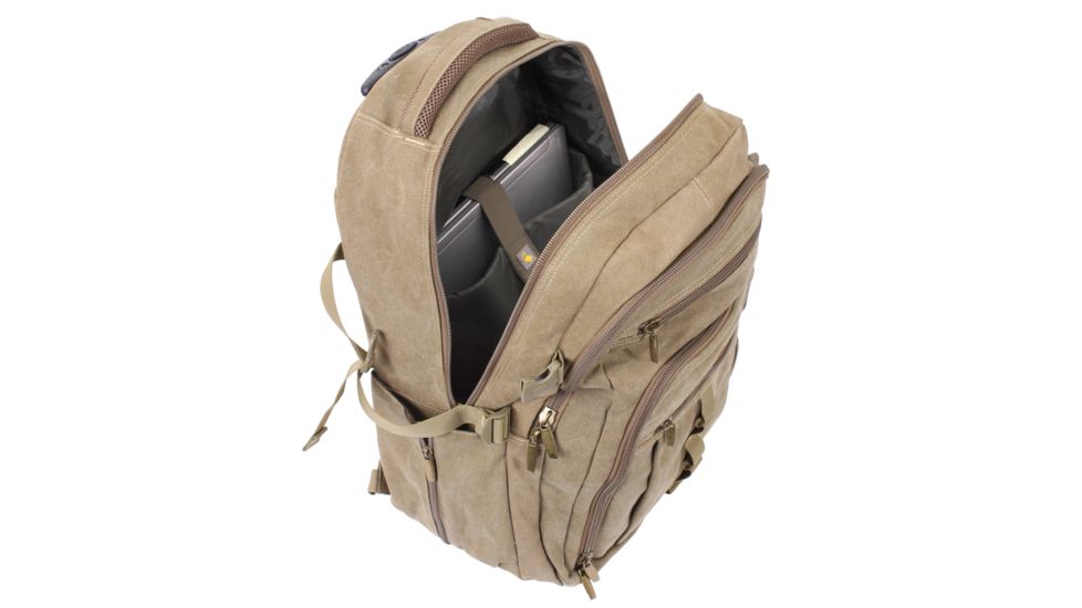 Rothco Rolling Canvas Backpack, Khaki, 20056-Khaki