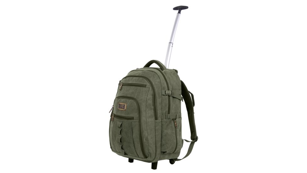 Rothco Rolling Canvas Backpack, Olive Drab, 20057-OliveDrab
