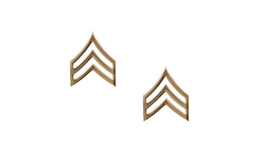 Rothco Sergeant Polished Insignia, Gold, 1643-Gold
