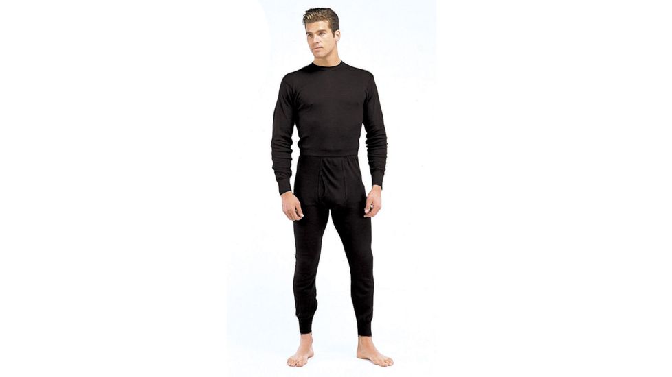 Rothco Single Layer Poly Underwear Bottoms - Men's, Small, Black, 6225-517