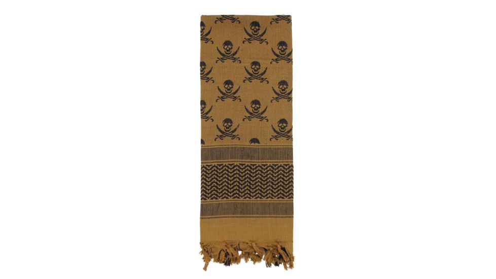 Rothco Skulls Shemagh Tactical Desert Scarf, Coyote Brown, 8539-CoyoteBrown