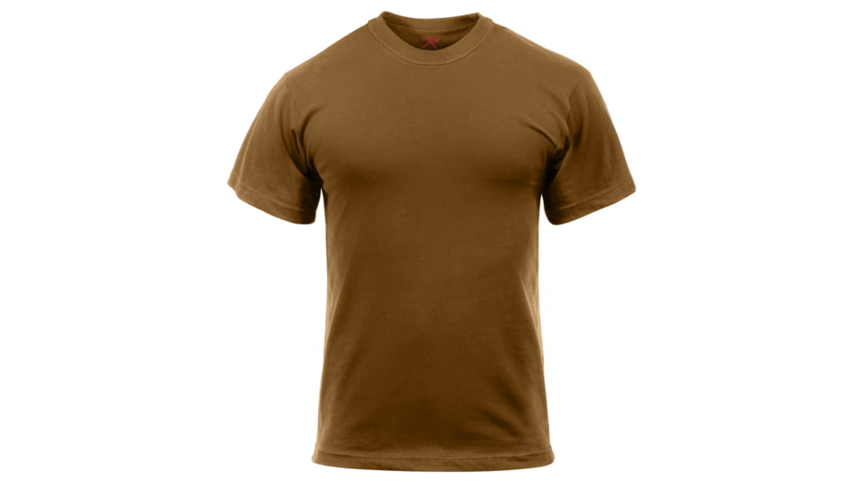 Rothco Solid Color Poly/Cotton Military T-Shirt, Black, M, 6670-Black-M