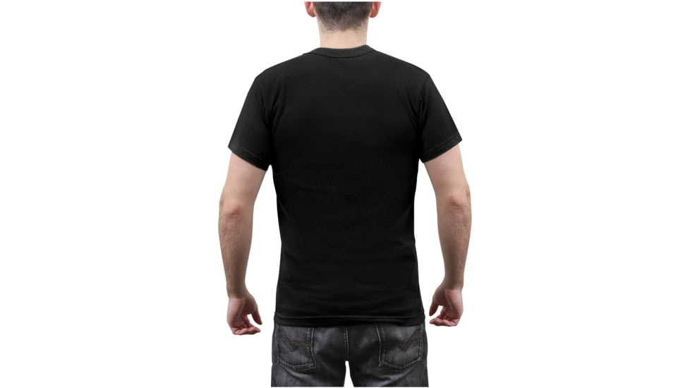 Rothco Solid Color Poly/Cotton Military T-Shirt, Black, M, 6670-Black-M