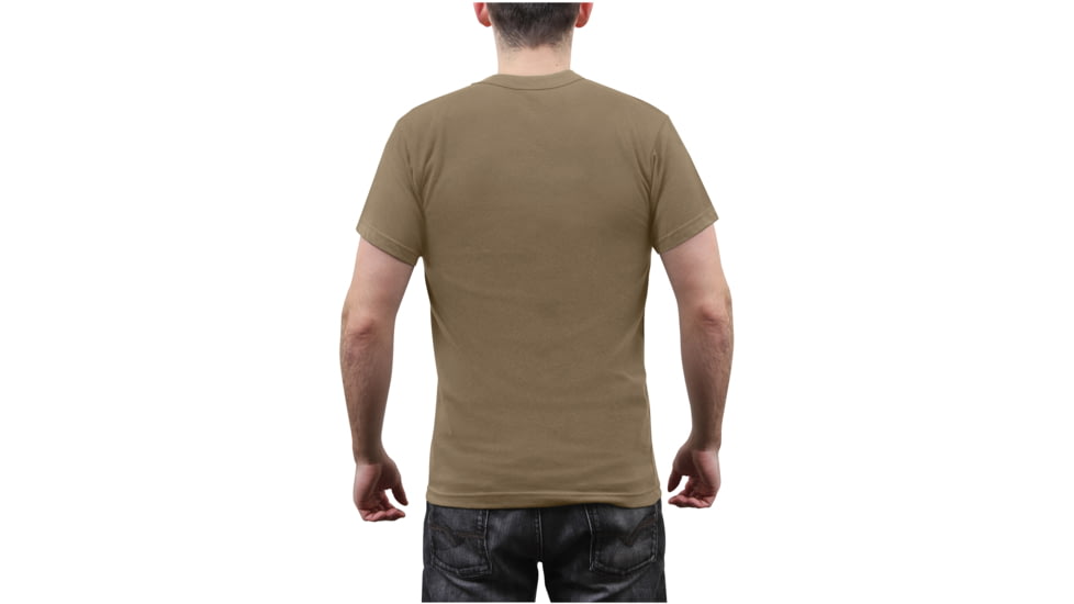 Rothco Solid Color Poly/Cotton Military T-Shirt, Brown, XL, 6848-Brown-XL