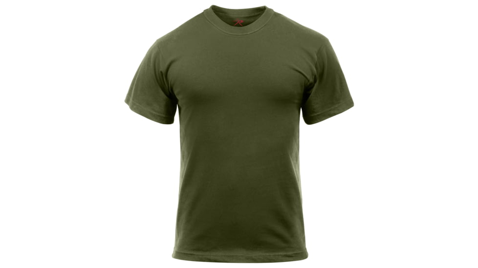 Rothco Solid Color Poly/Cotton Military T-Shirt, Black, M, 6670-Black-M