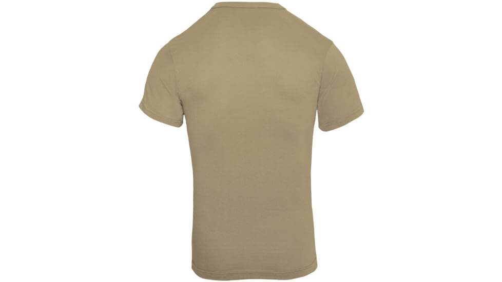 Rothco Solid Color Poly/Cotton Military T-Shirt, Khaki, Small, 6763-Khaki-S