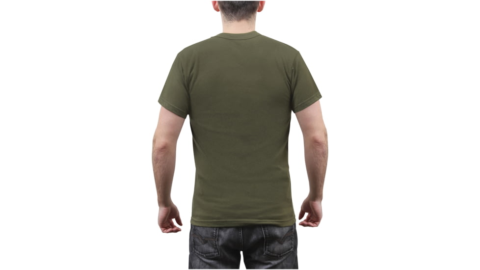 Rothco Solid Color Poly/Cotton Military T-Shirt, Olive Drab, Extra Small, 6979-OliveDrab-XS