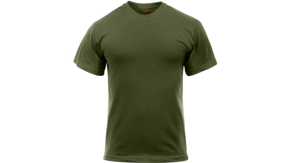 Rothco Solid Color Poly/Cotton Military T-Shirt, Olive Drab, Extra Small, 6979-OliveDrab-XS