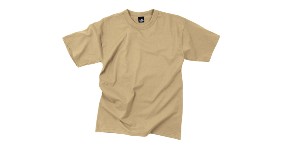 Rothco Solid Color Poly/Cotton Military T-Shirt, Black, M, 6670-Black-M