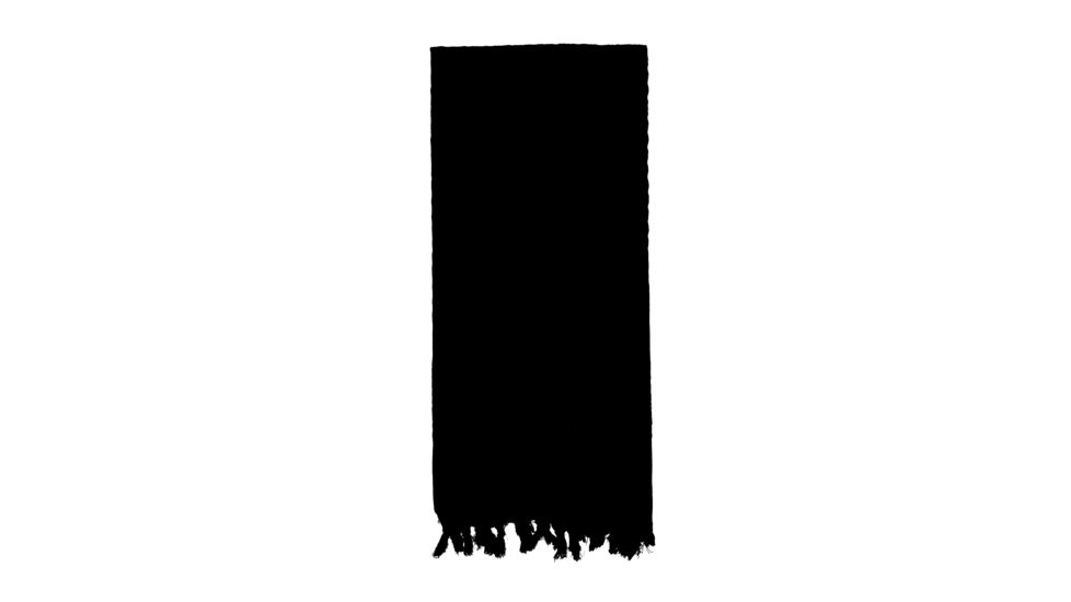 Rothco Solid Lightweight Shemagh Desert Scarf, Black, 4535-Black