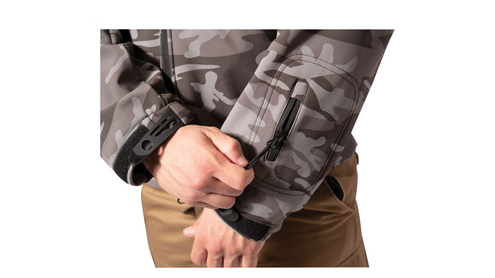 Rothco Special Ops Soft Shell Jacket - Mens, Black Camo, Small, 97675-BlackCamo-S