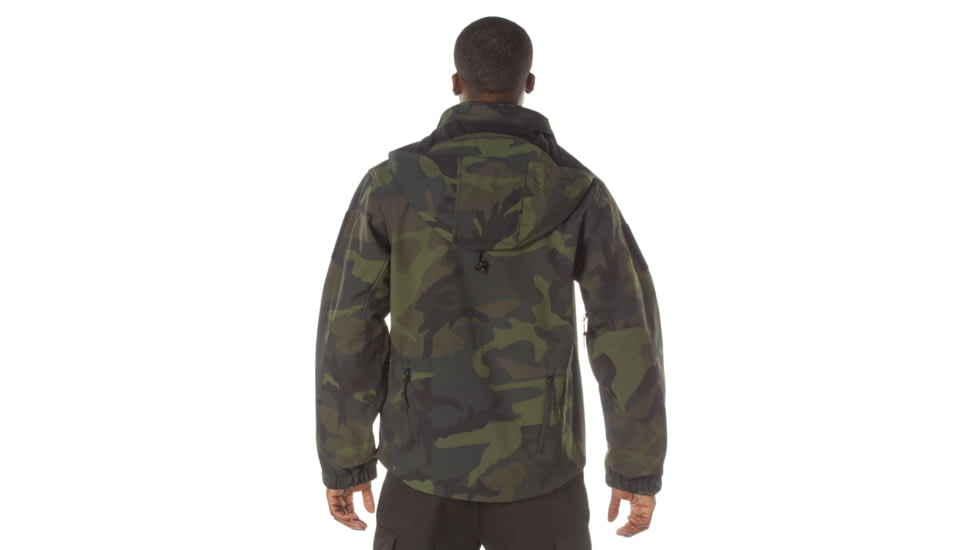 Rothco Special Ops Soft Shell Jacket - Men's, S, Camo, 12055-MidnightWoodlandCamo-S
