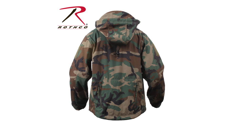 Rothco Special Ops Soft Shell Jacket - Men's, S, Camo, 12055-MidnightWoodlandCamo-S