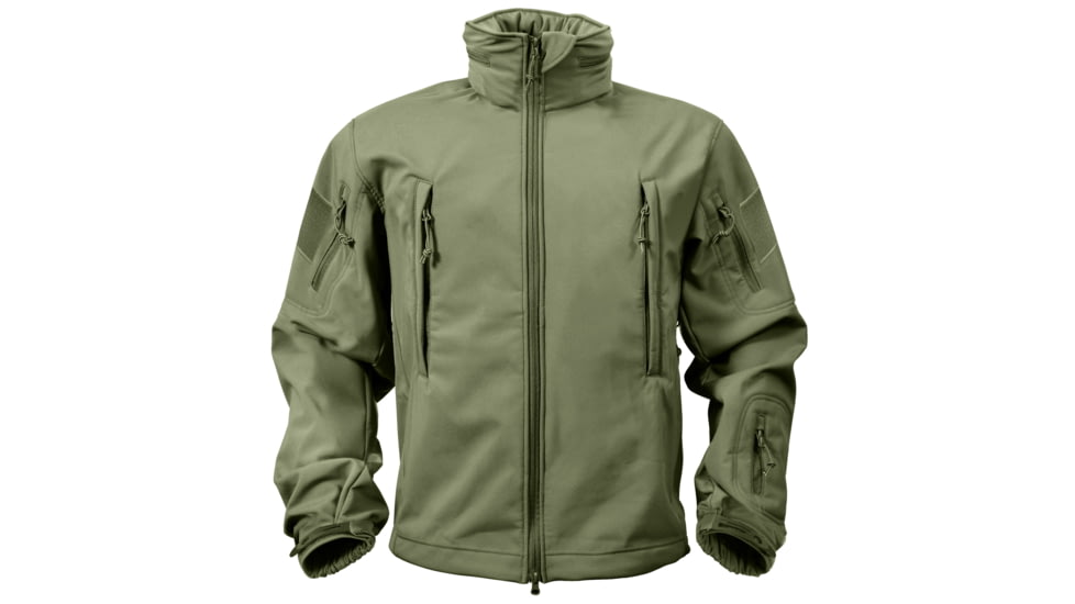 Rothco Special Ops Soft Shell Jacket - Men's, S, Camo, 12055-MidnightWoodlandCamo-S