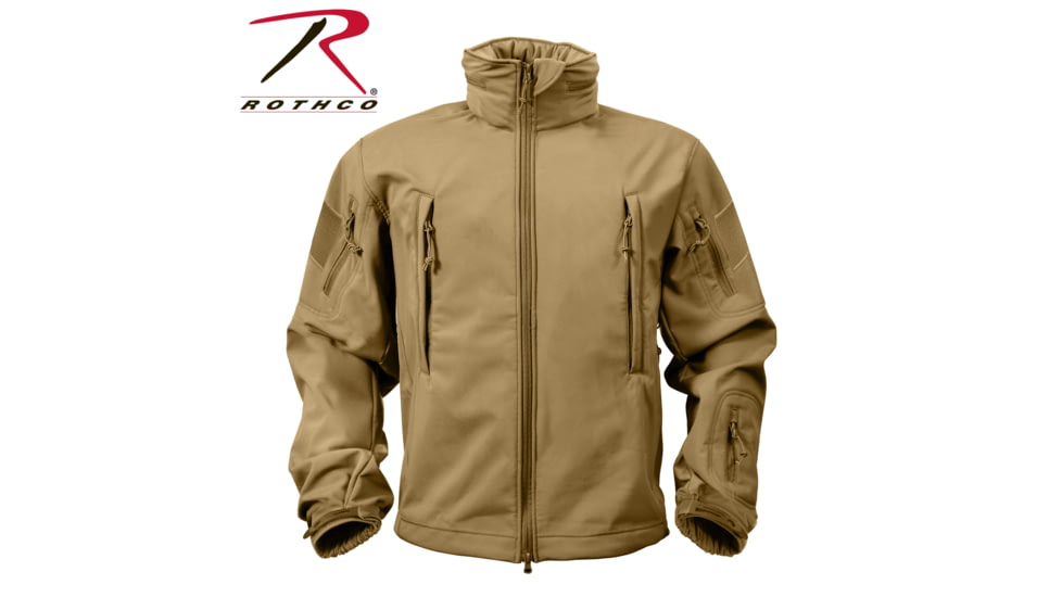 Rothco Special Ops Soft Shell Jacket - Men's, S, Camo, 12055-MidnightWoodlandCamo-S