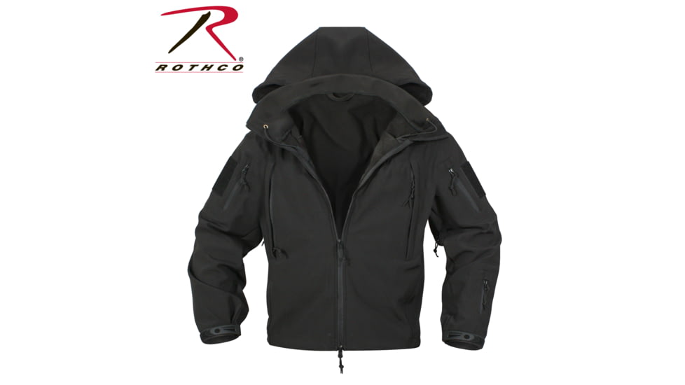 Rothco Special Ops Soft Shell Jacket - Men's, S, Camo, 12055-MidnightWoodlandCamo-S