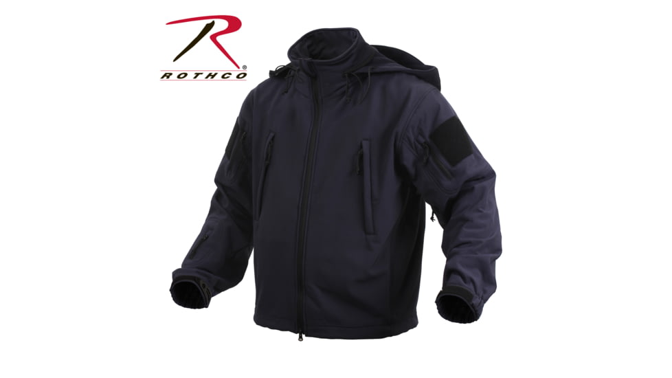 Rothco Special Ops Soft Shell Jacket - Men's, S, Camo, 12055-MidnightWoodlandCamo-S