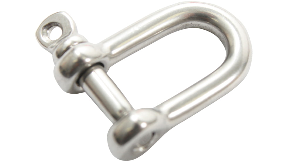 Rothco Straight D Shackle With Screw Pin, Silver, 242