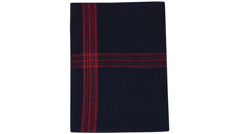 Rothco Striped Outdoor Wool Blanket, NavyBlue/Red, 1095-NavyBlueRed