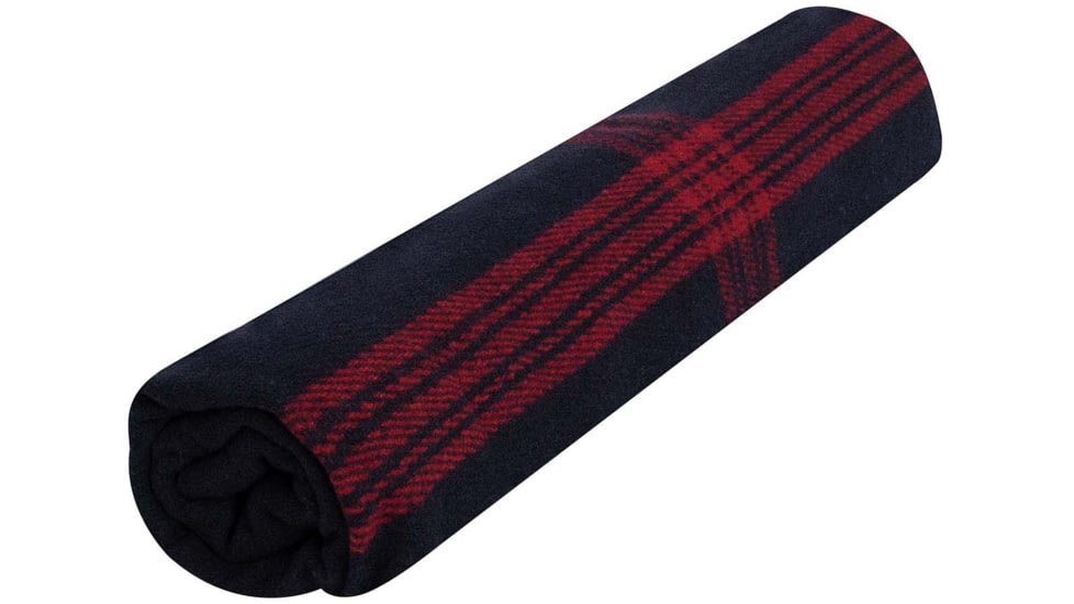 Rothco Striped Outdoor Wool Blanket, Gold/Navy Blue, 1095-NavyBlueRed