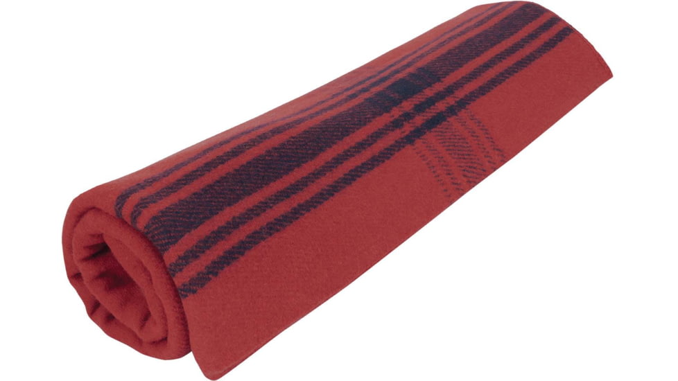Rothco Striped Outdoor Wool Blanket, Red/Navy/Blue, 11095-RedNavyBlue