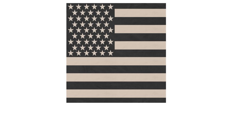 Rothco Subdued US Flag Bandana, Black-Khaki, 22, 4074-BlackKhaki-22Inches