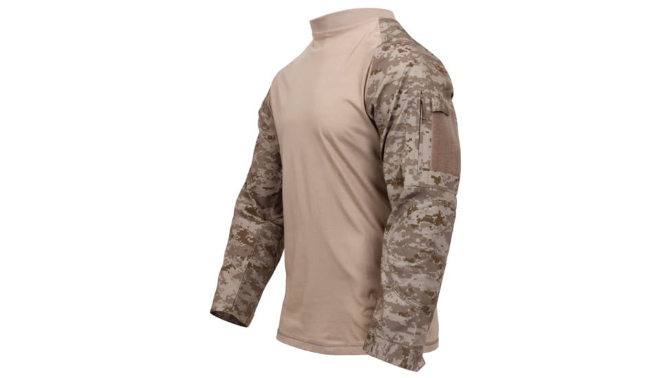 Rothco Tactical Airsoft Combat Shirt, Black, M, 45010-Black-M