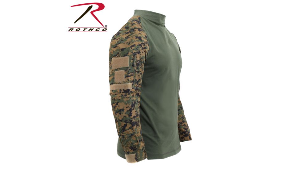 Rothco Tactical Airsoft Combat Shirt 4146, Woodland Digital Camo, 4XL, 45033-WoodlandDigitalCamo-4XL