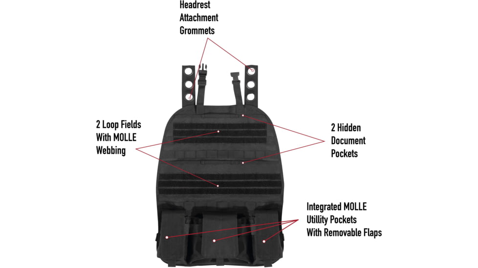 Rothco Tactical Car Seat Panel - Black, 3902