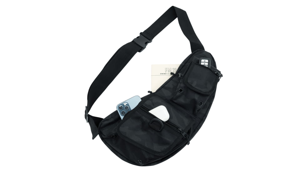 Rothco Tactical Crossbody Bag - Men's, Midnight Black Camo, 25982-MidnightBlackCamo