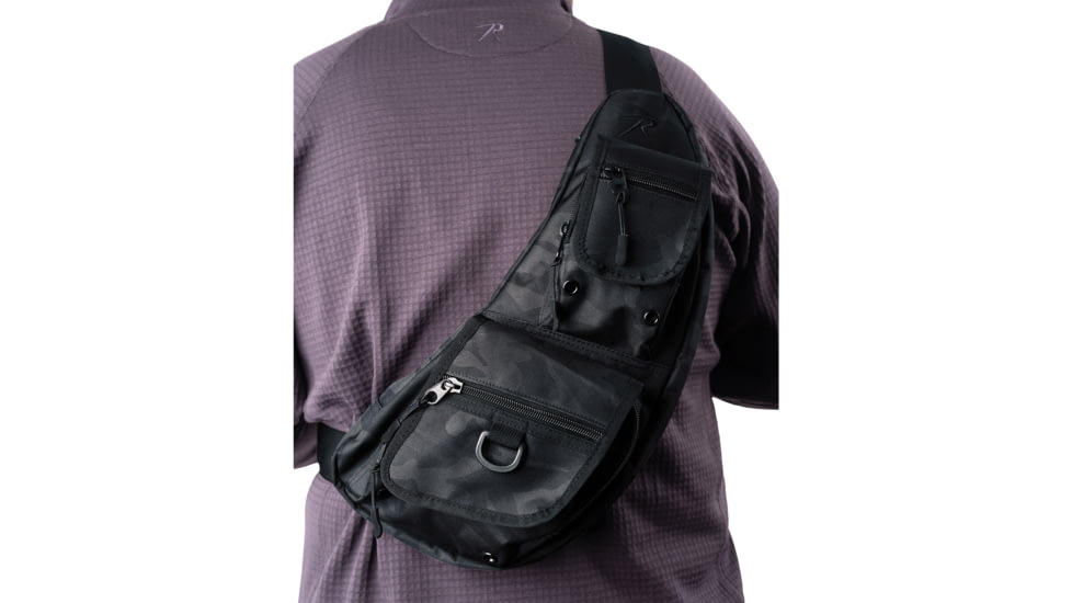 Rothco Tactical Crossbody Bag, Midnight Black Camo, 25982-MidnightBlackCamo