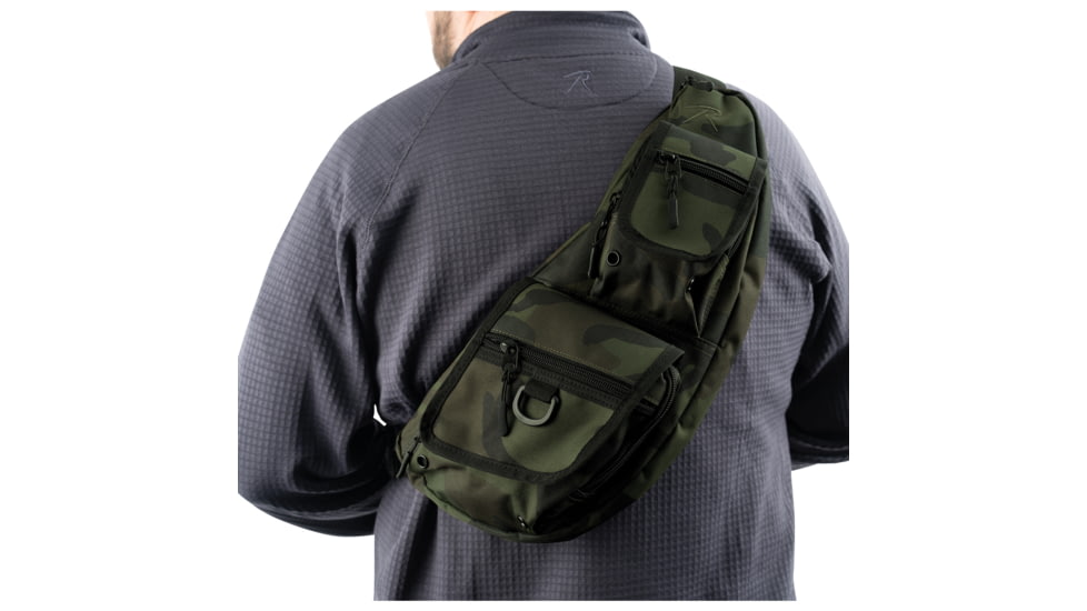 Rothco Tactical Crossbody Bag, Midnight Woodland Camo, 25983-MidnightWoodlandCamo