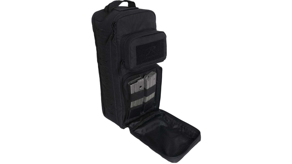 Rothco Tactical Single Sling Pack w/ Laser Cut MOLLE, Black, 2233-Black