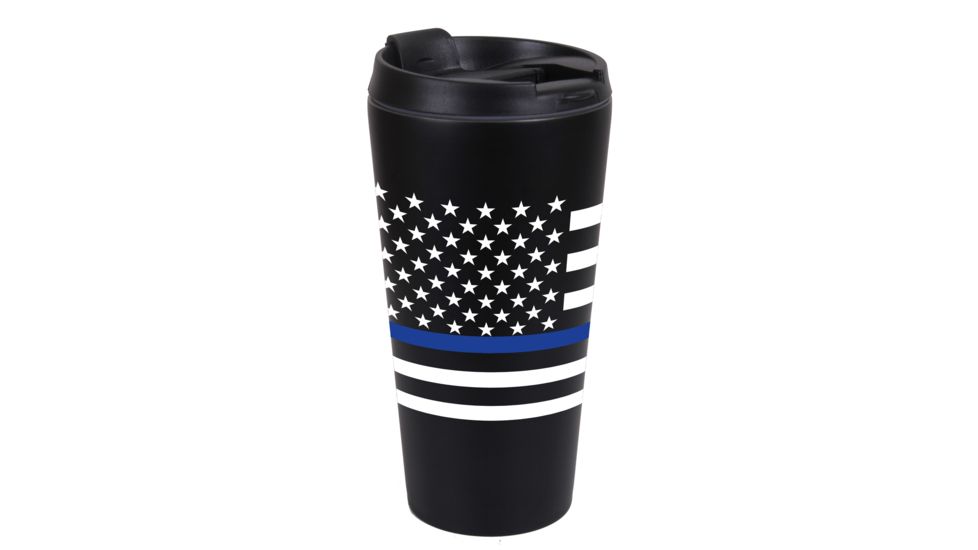 Rothco Thin Blue Line Flag Travel Mug, 1299