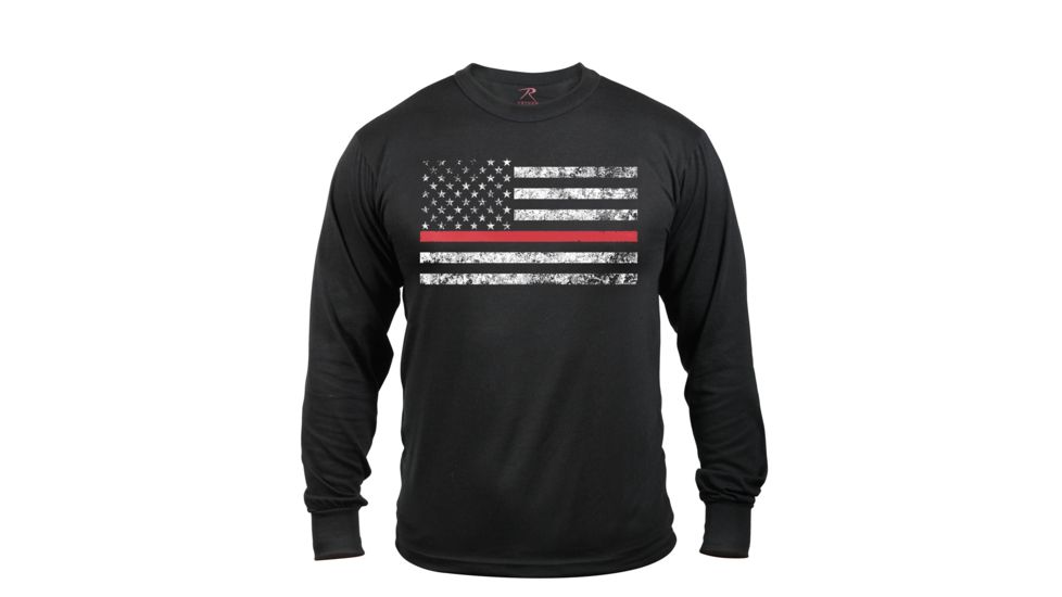 Rothco Thin Red Line Long Sleeve T-shirt, 2XL, 3921-2XL