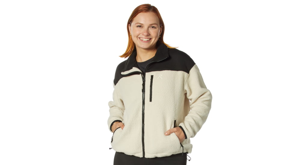 Rothco Trailsman Sherpa Fleece Jacket - Womens, Cream Black, Small, 13160-CreamBlack-S