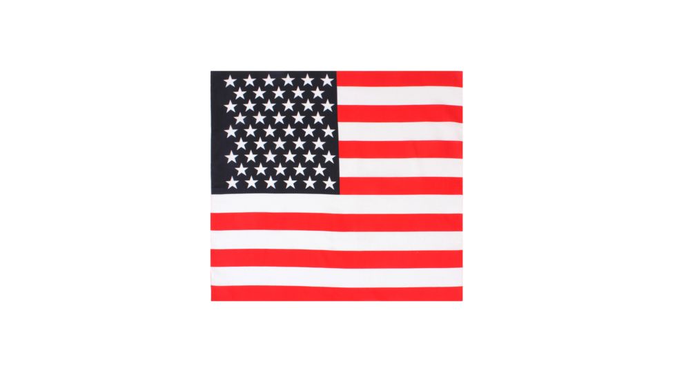Rothco U.S. Flag Bandana, 27x27, 4950-27x27Inches