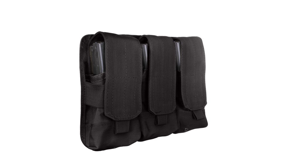 Rothco Universal Triple Mag Rifle Pouch, Black, 5093-Black
