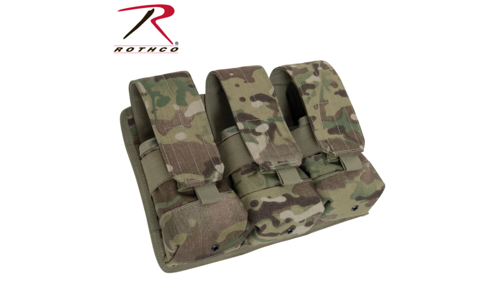Rothco Universal Triple Mag Rifle Pouch, MultiCam, 5393-MultiCam