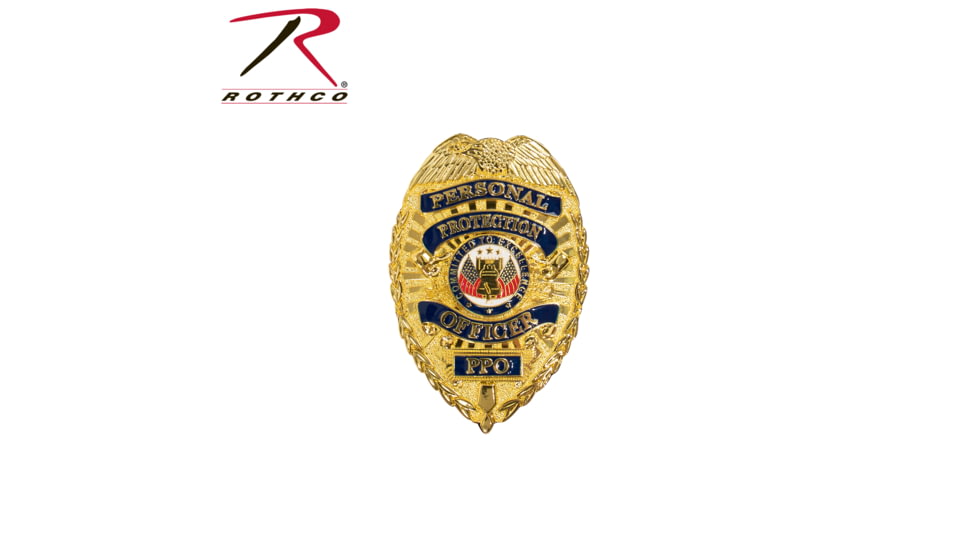 Rothco Personal Protection Officer Badge, Gold, 19160-Gold