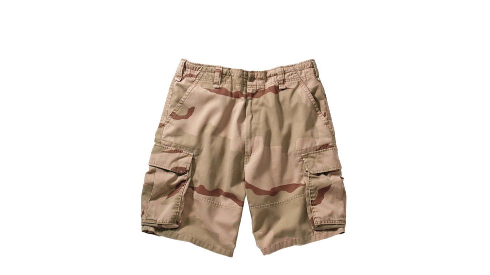 Rothco Vintage Camo Paratrooper Cargo Shorts, Tri-Color Desert Camo, XL, 2150-Tri-ColorDesertCamo-XL