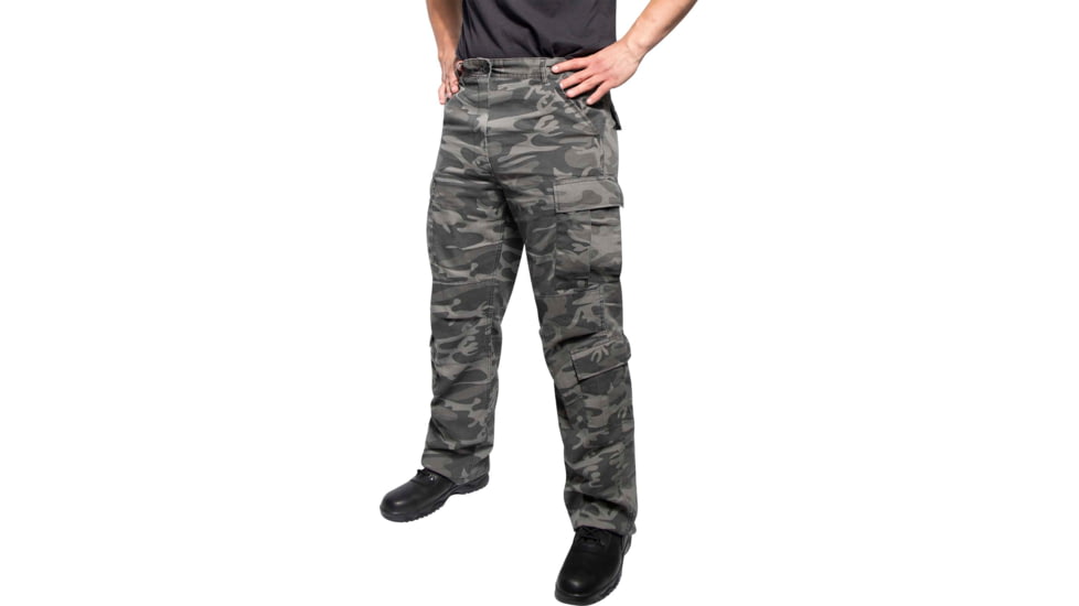 Rothco Vintage Camo Paratrooper Fatigue Pants, Black Camo, Large, 3865-BlackCamo-L