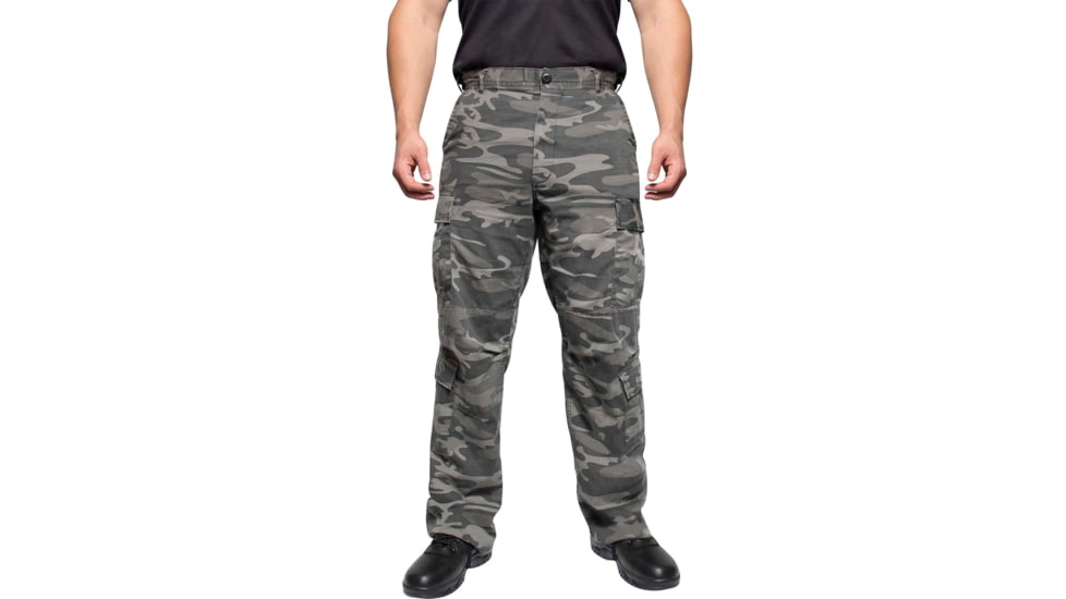 Rothco Vintage Camo Paratrooper Fatigue Pants, Black Camo, Large, 3865-BlackCamo-L