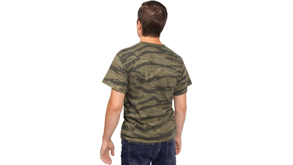 Rothco Vintage Camo T-Shirt -Mens, Tiger Stripe Camo, Exra Large, 67875-TigerStripeCamo-XL