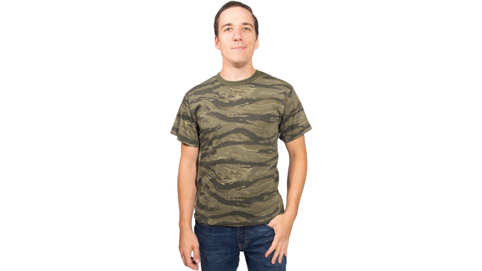 Rothco Vintage Camo T-Shirt - Men's, Tiger Stripe Camo, Exra Large, 67875-TigerStripeCamo-XL