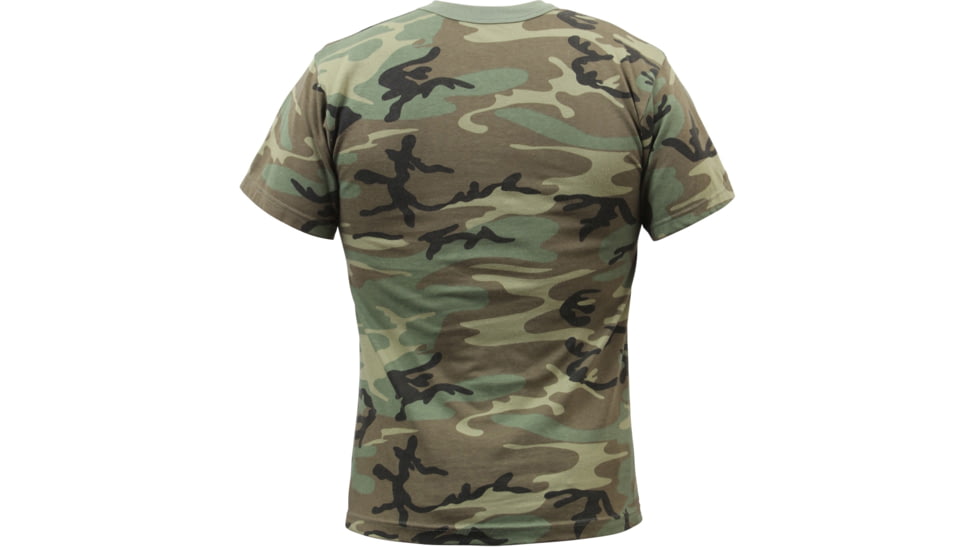 Rothco Vintage Camo T-Shirts, Woodland Camo, Small, 4777-WoodlandCamo-S