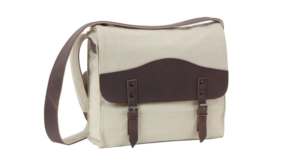 Rothco Vintage Canvas Medic Bag w/ Leather Accents, Khaki, 9671-Khaki